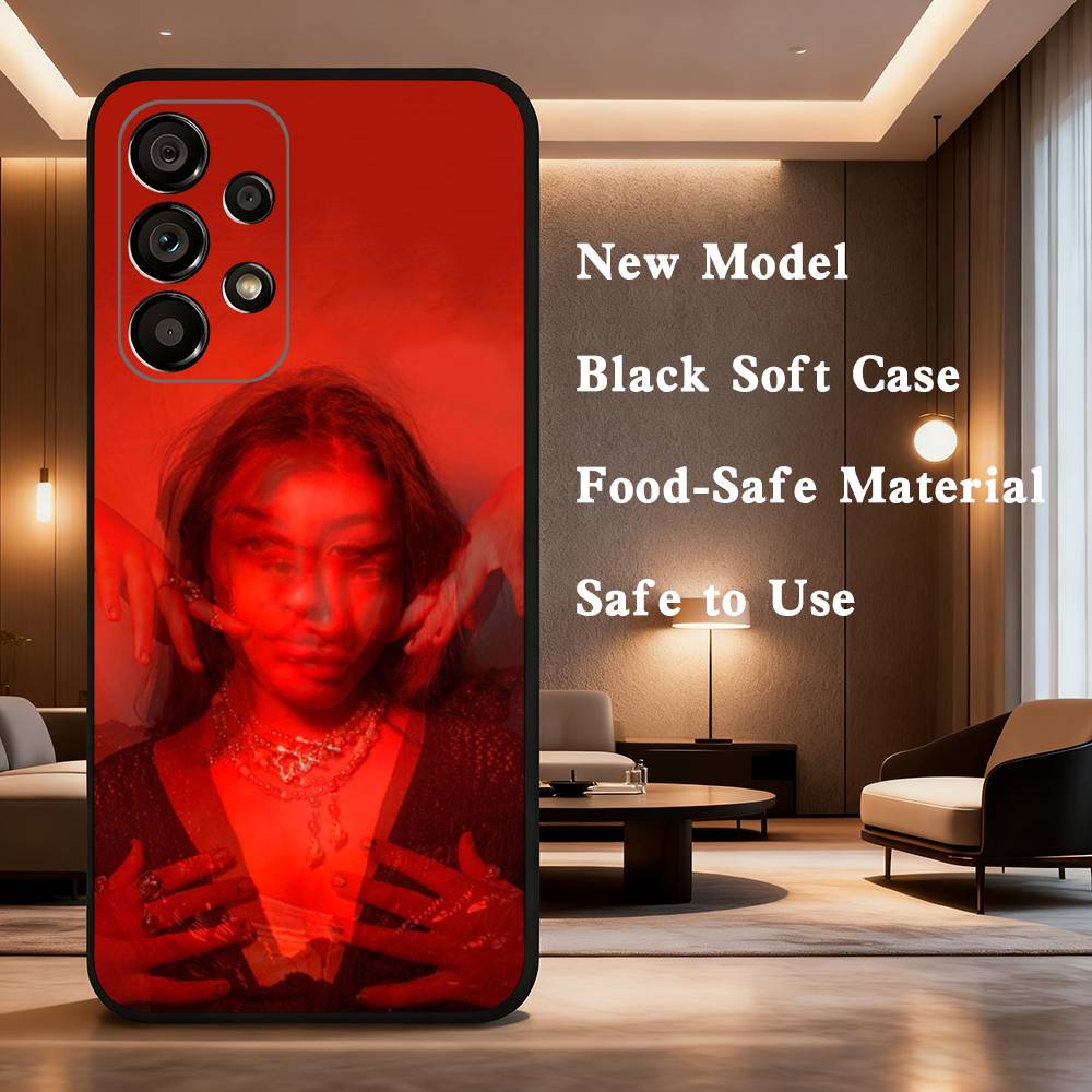 Hot Singer K-Kali Uchis Phone Case For Samsung Galaxy A73,31,32,72,41,53,52,71,22,5G,Note,J7,8,9 Soft Black Cover