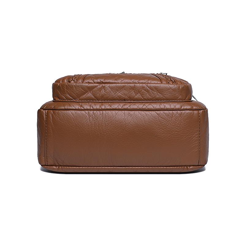 Dameveske i mykt skinn Middelaldrende morsveske Enkel skulder Crossbody-veske
