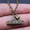 I Love Best Friends Letter Tags Pendant Antique Bronze Metal Girls Choker Necklace Hot Sale Gift
