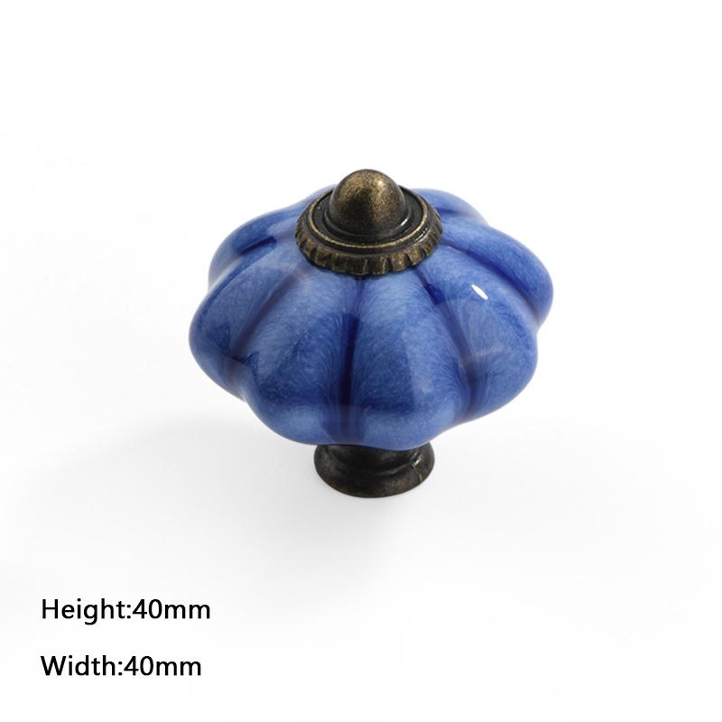 Vintage Ceramic Pumpkin Cabinet Knob Drawer Furniture Handles Dresser Door Pulls Wardrobe Closet Cupboard Hardware Accessories