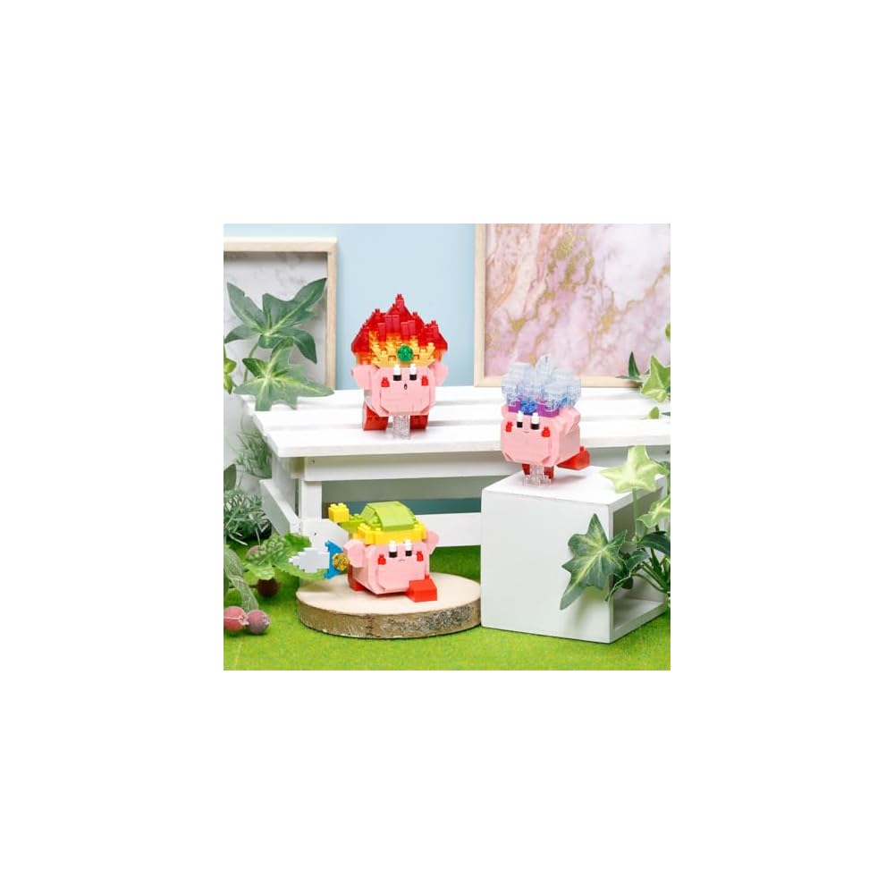 Kawada Nano Block Kirby Fire Building Set 3x10.5x18cm Ages 12 and Up Home Decor Hobby