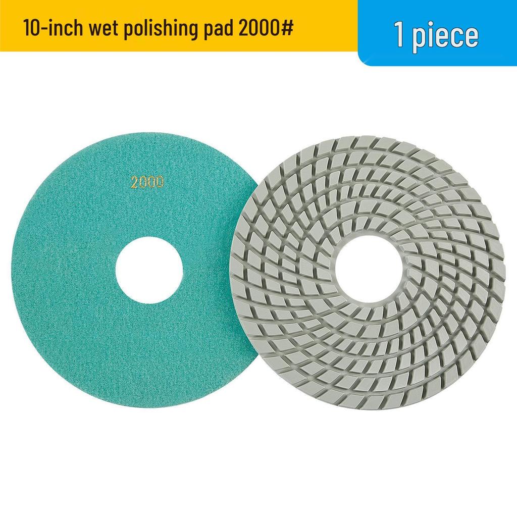 Multi-Size Diamond Water Polishing Pad (5" To 14") for Granite - Fits Angle Grinders