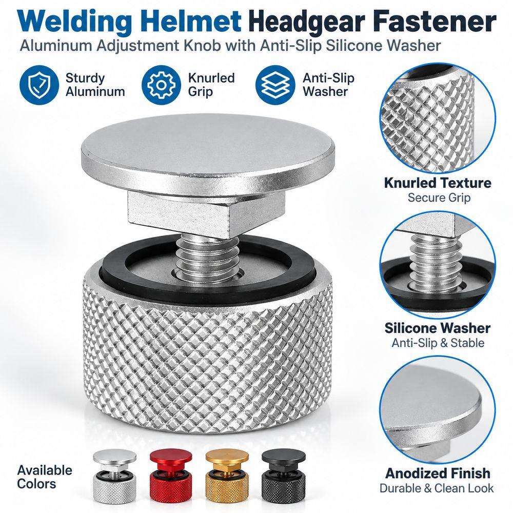 1PC Anodized Finish Welding Helmet Fastener Headgear Fastener Screw Welding Helmet Repair