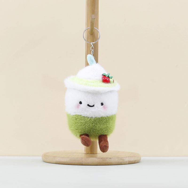 Tea Cup Milk Backpack Decor Stuffed Toy Pp Cotton Short Plush Keychain For Kids