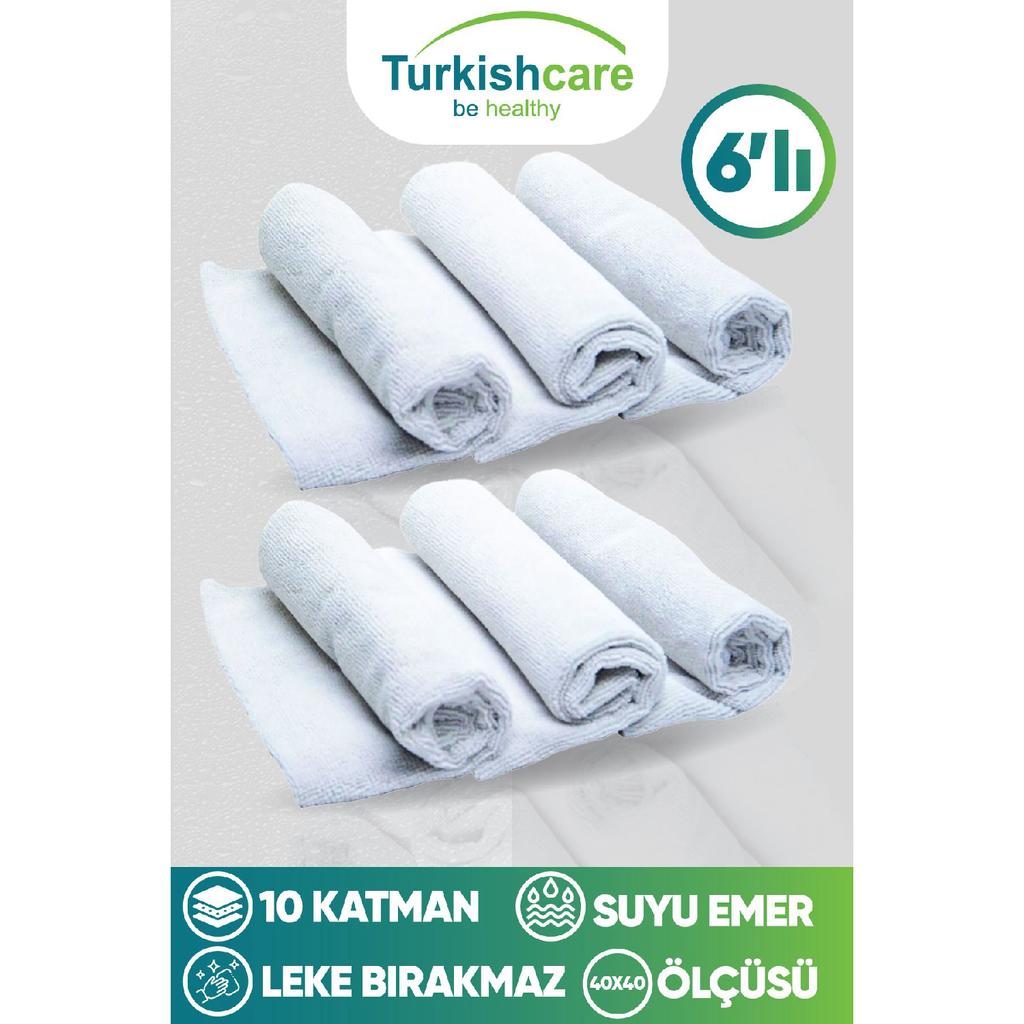 Set Of 6 Imported Microfiber Magic Cloths Glass Kitchen And Car Cleaning Cloth