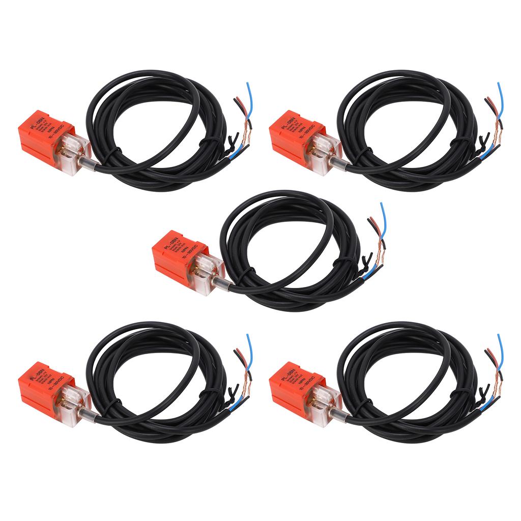 5Pcs Proximity Switch NPN Normally Open 100Hz Response Frequency IP65 Proximity Sensor DC10?30V