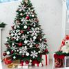Fuutreo 108 Pcs Snowflake Cutouts Winter Glitter Paper Decorations Bulletin Board Decor 3 Size Cutouts for Winter Holiday Party Wonderland