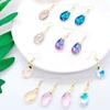 Pinkdudu Fashion 6 Color Rhinestone Water Drop Earrings Romantic Elegant Geometric Earring for Women Jewelry Gifts PD1407