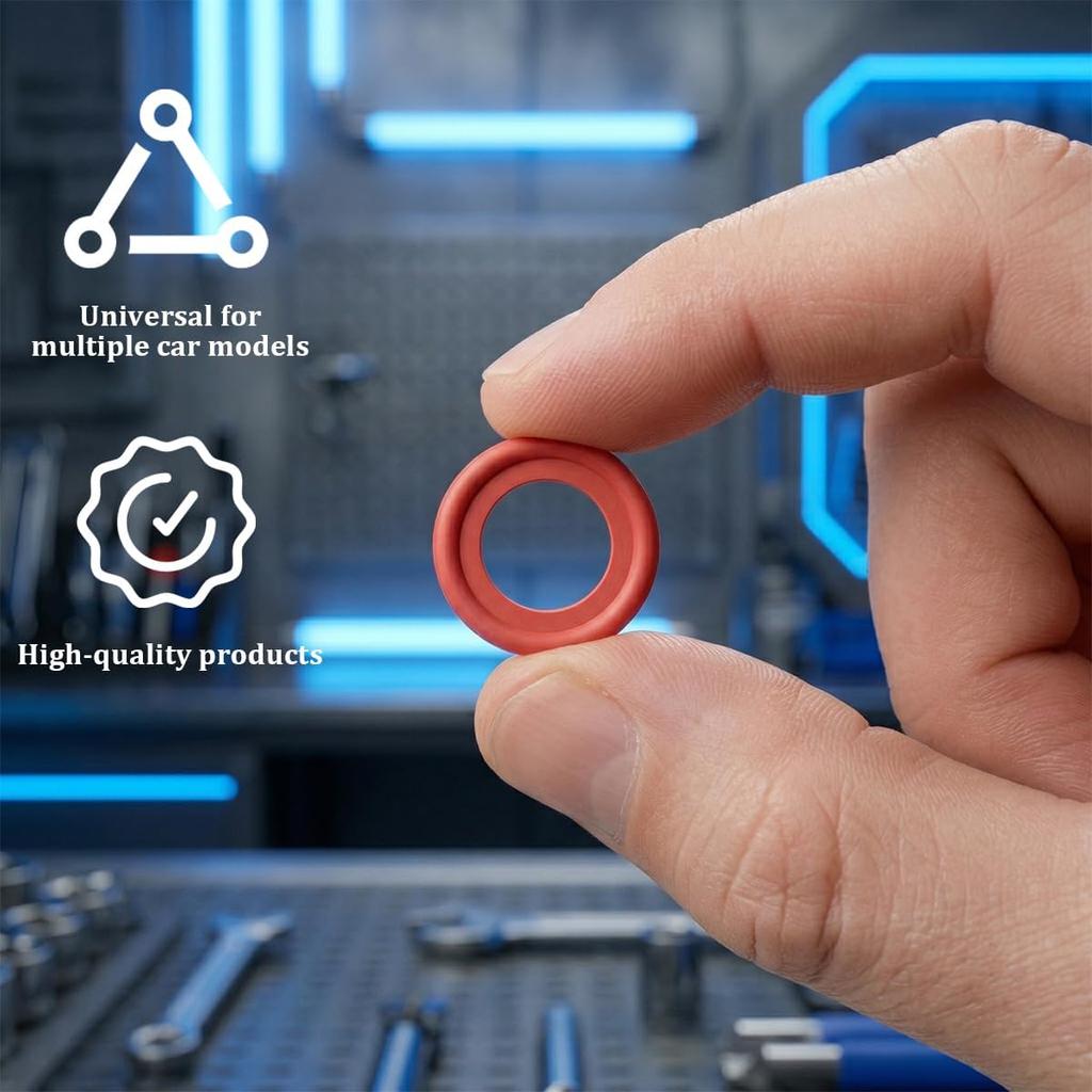 M14 10PCS Car Oil Drain Plug Gasket, OEM#12616850 Vehicle Engine Oil Pan Crush Washers, Automotive Sealing Gasket Replacement, Compatible with Escape