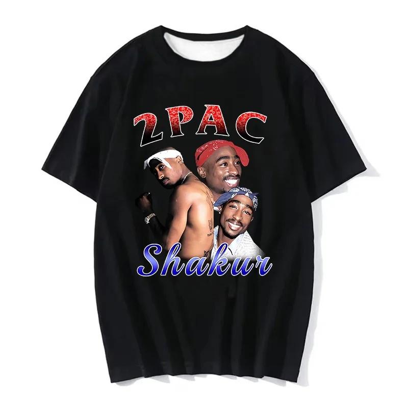 

West Coast Gangsta Women T-shirt Rapper Tupac Tops Hip Hop Streetwear Graphic T Shirts Oversized Short Sleeves Tee Men T Shirt 4XL