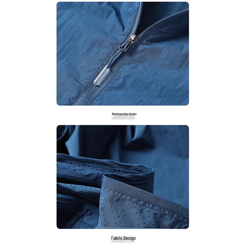 ROMON Men's Summer Hooded UPF50+ Sun Protection Jacket