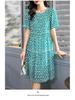 Mid-Length Silk Dress with Polka Dot Print
