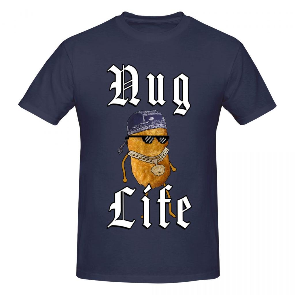 Unisex Chicken Nugget T Shirt Funny Meme Nug Life T Shirt Streetwear Big Size Cotton Crewneck Custom Sleeve Tshirt