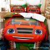 3D Print Blaze N Monster Machines Bedding Set Cartoon Duvet Cover Double Twin Full Queen King Adult Boys Bedclothes Quilt Cover