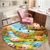Masha and The Bear Print Round Rug, Washable Floor Carpet, For Entryway Dorm Laundry Room Office Study, Home Decor Birthday Christmas Gift