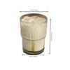 1/2PCS Stripe Glass Cup Vertical Stripes Water Cup S with Lid and Straw Iced Coffee Cups Drinking Glasses for Juice, Milk, Tea