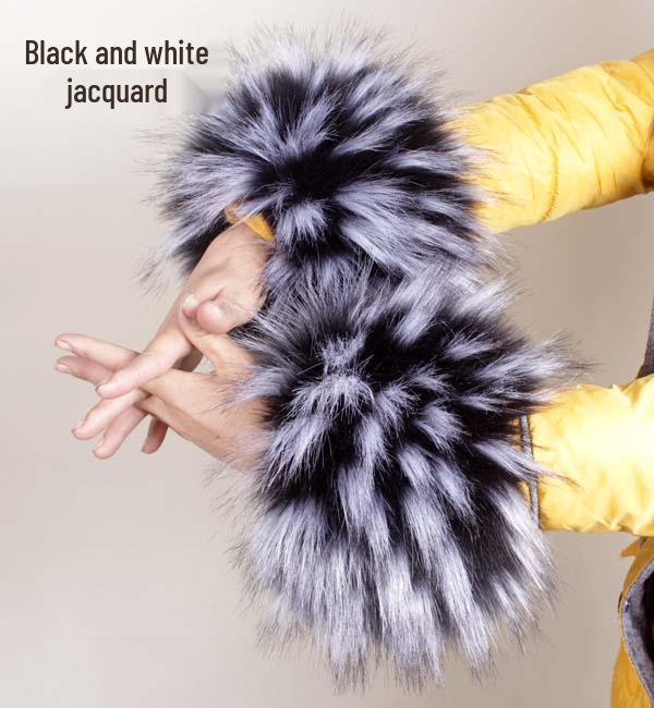 Women's Fluffy Faux Fur Wristband & Cuff Sleevelets