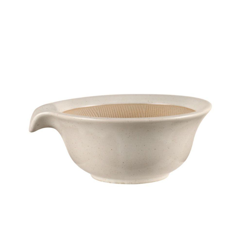 Practical Ceramic Grinding Bowl Rod Set Manual Multifunctional Rice Paste Bowl Durable Garlic Mortar Pestle Pedestal Bowl