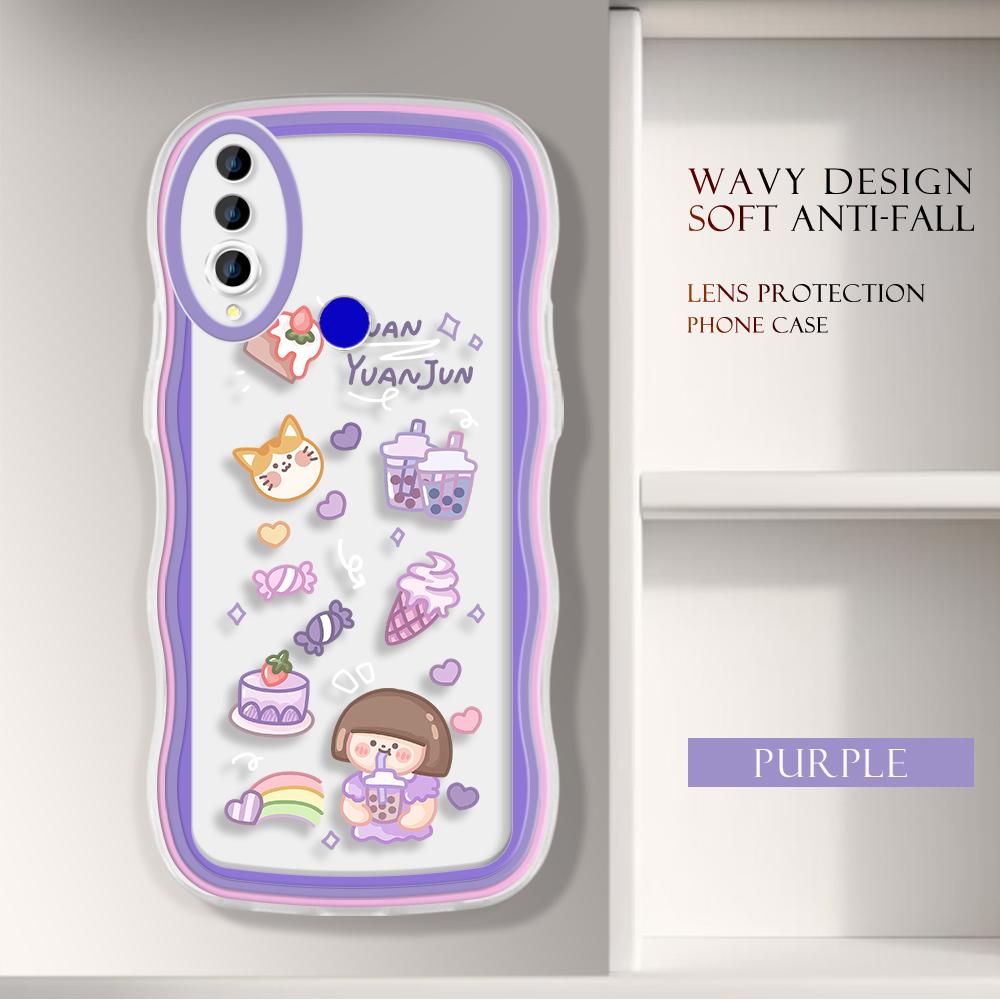 

Модный мягкий волнистый чехол для телефона с мультяшным узором, защита камеры, противоударный чехол для мобильного телефона Huawei Honor iPhone Infinix Tecno Itel Honor 20