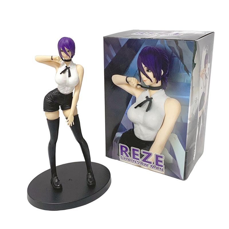 19CM Chainsaw Man Anime Figur Chainsaw Man Reze Figur Stehendes Anime Modell Spielzeug Geschenk Sammlung Actionfigur PVC