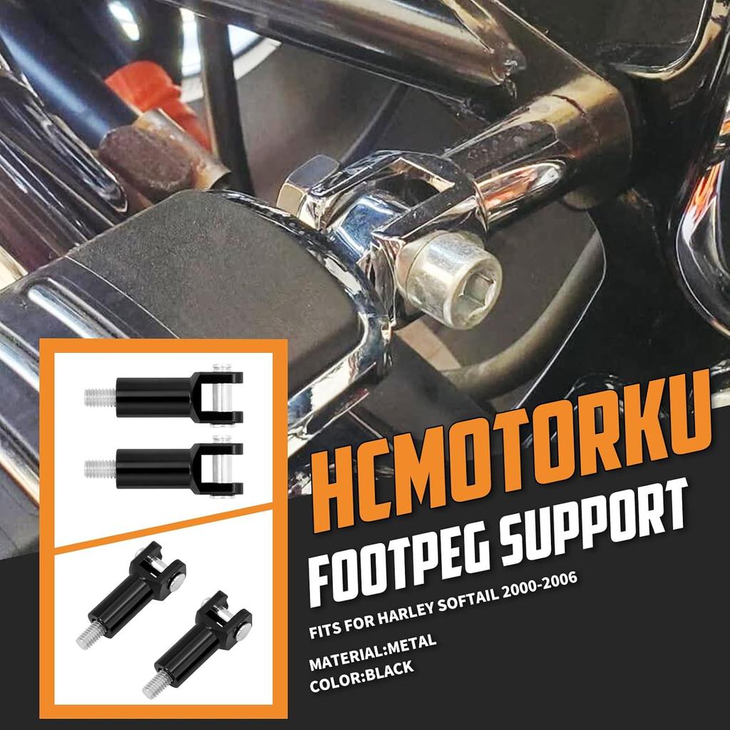 Motorcycle Passenger Footpeg Supports Fit For Harley Softail Breakout Deluxe Fat Boy Heritage Sport Glide Slim Street Bob Low Rider 2000-2006