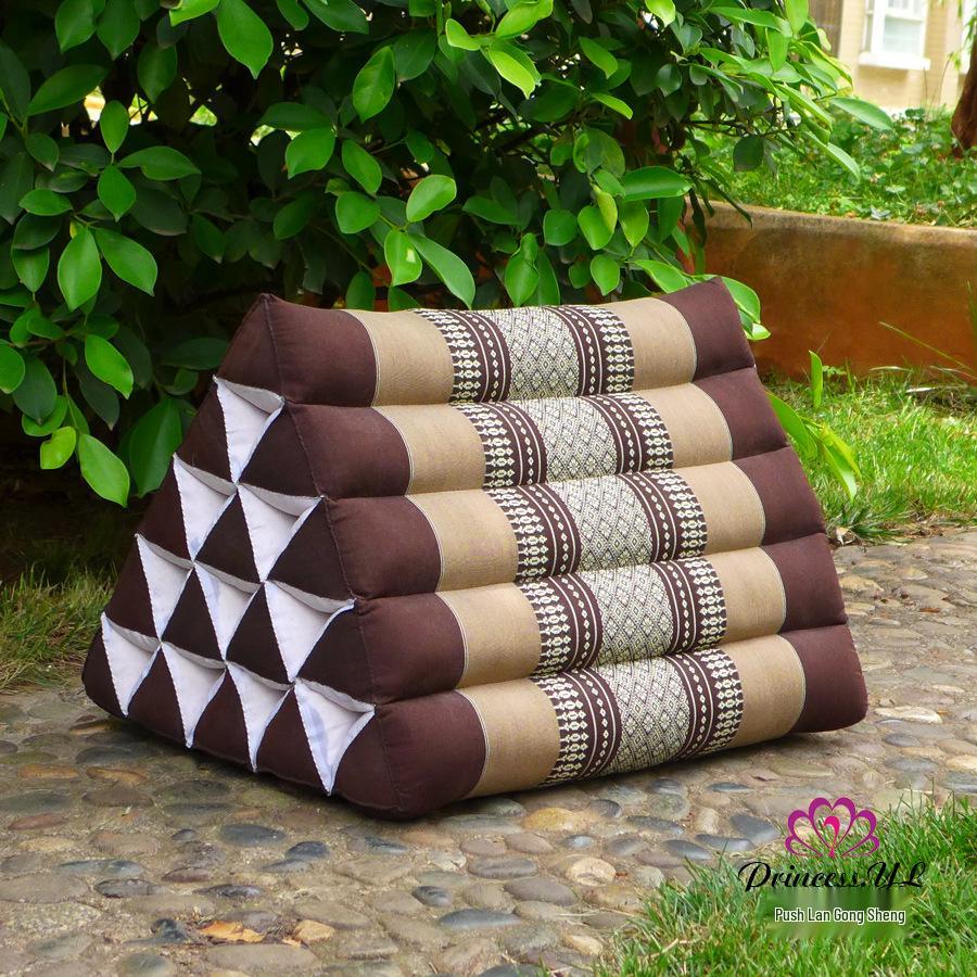Thailand Triangle Tatami Cushion: Kapok Lumbar Pillow & Sofa Back Support.