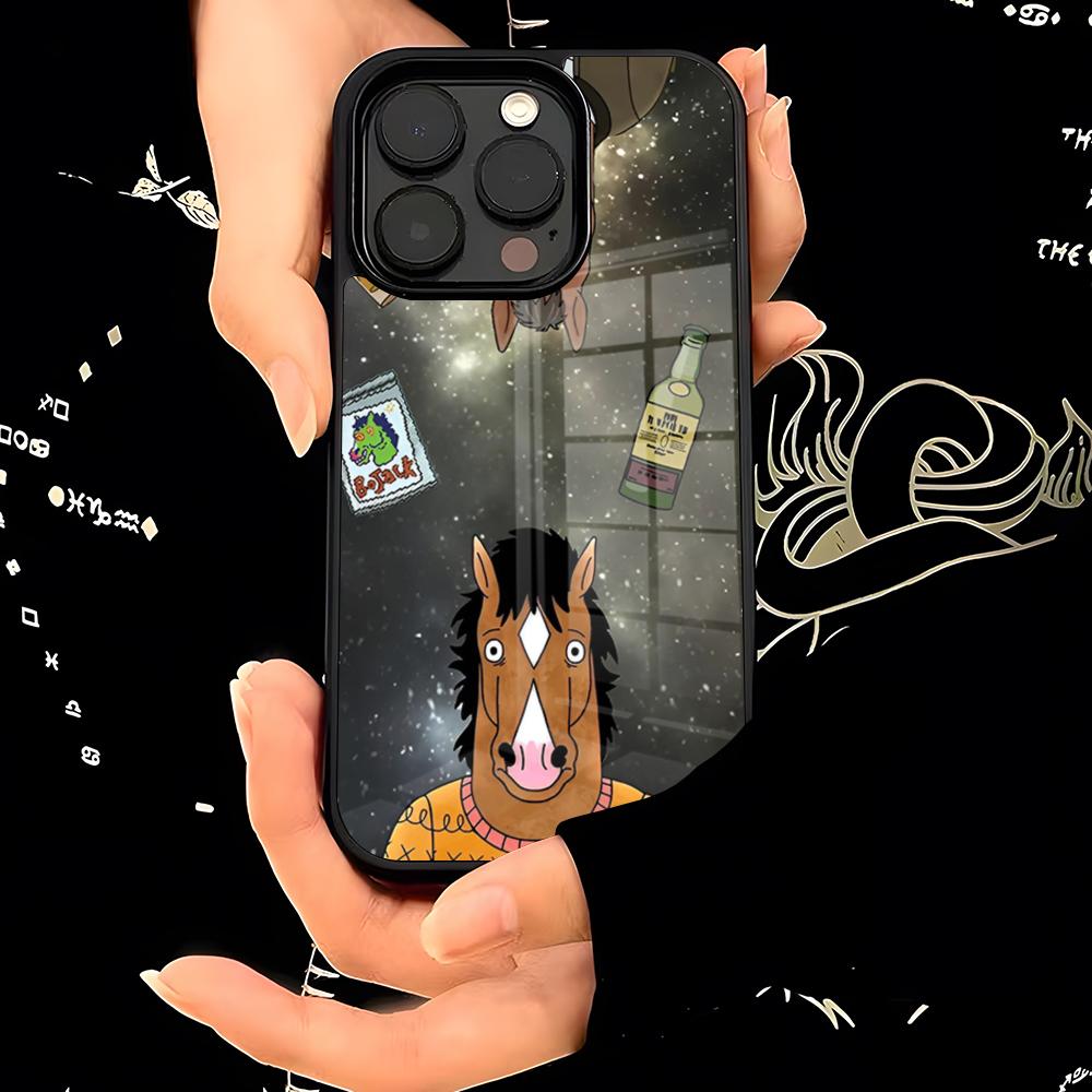 B-BoJack Horseman Phone Case PC+TPU For IPhone 15 16 17ProMax 13 16 11 12 14 Pro Xs Max Mini Xr X Plus Cover
