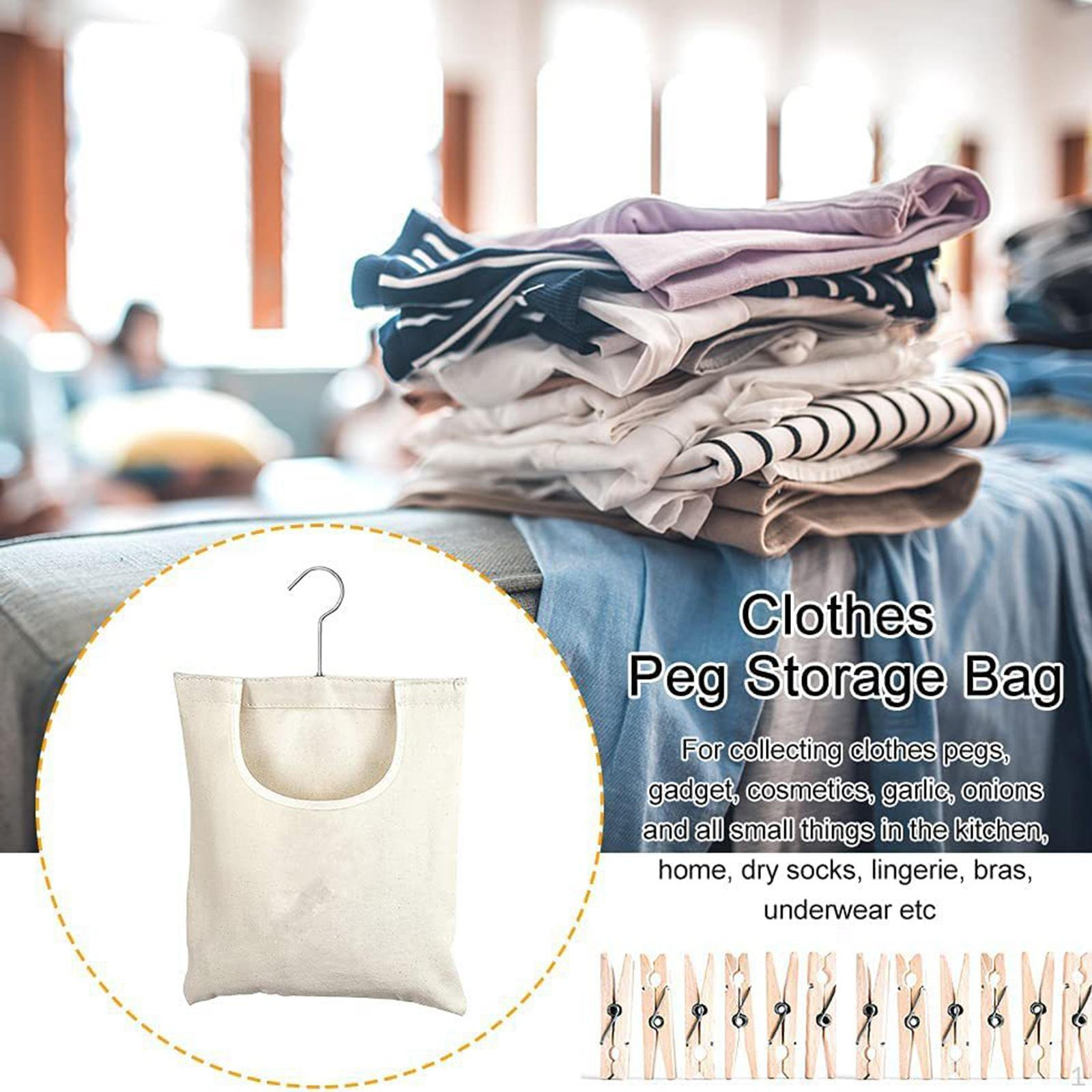 Сумка для хранения прищепок Подвесной органайзер Холщовая прищепка для шкафов 1498₽