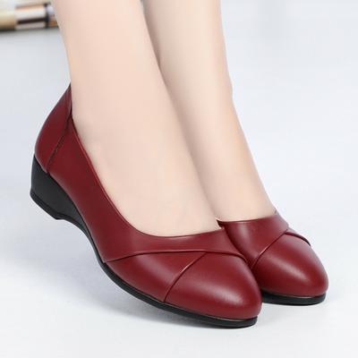 Escarpins à bout rond et bouche peu profonde, couleur pure, décontractés, polyvalents, simples, pour femmes, confortables, pieds non fatigués, chaussures à talons bas
