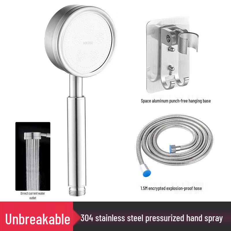 Yuzhuxun 304 Stainless Steel Pressurized Shower Head Set
