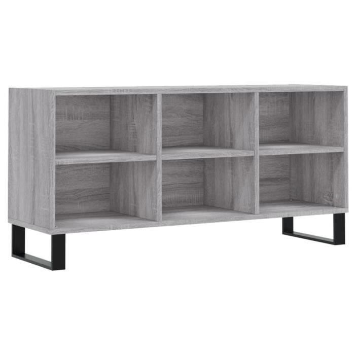 VidaXL Meuble TV sonoma gris 103,5x30x50 cm bois d'ingénierie 827002
