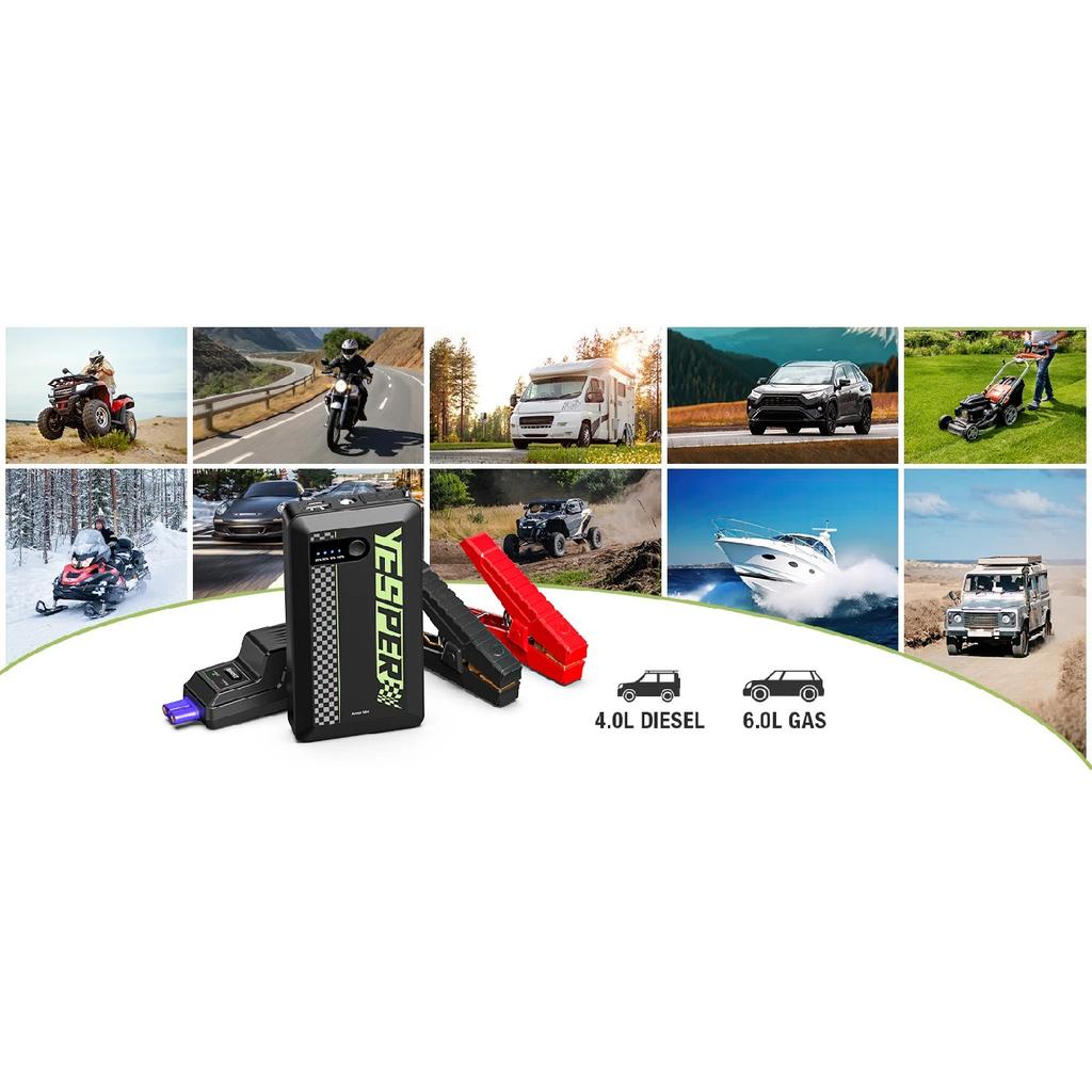 YESPER 1200A Car Jump Starter 0.70lbs, Portable Auto Battery Booster Pack, 12V Emergency Power Bank for Cars Trucks SUV
