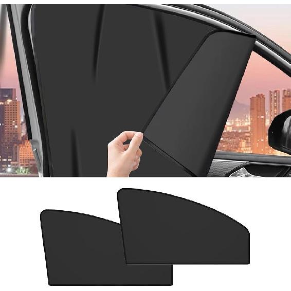 Driver Side Window Sun Shade 2PCS Car Magnetic Window Shades For Baby And Privacy, Car Windows Curta Covers Front Side Glass 99% UV Protection