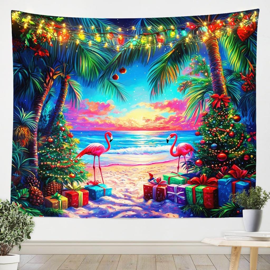 Frohe Weihnachten Wandteppich Neujahr Hintergrund Wandbehang Dekoration Kamin Strümpfe Geschenke Hängestoff