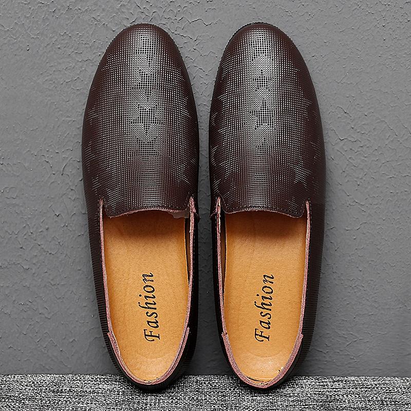 Italské pánské boty na řízení Ležérní letní pánské mokasíny z pravé kůže Mokasíny Lehké nazouvací lodní boty Módní volnočasová chůze Ploché