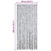 Insect Protection Curtain White and Gray 90 x 200 cm Chenille