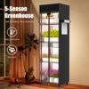 Indoor Greenhouse with Grow Light 5 Tier 15.7 L×11.8 W×62.3 H Metal Indoor Plant Enclosure for Seed Starting with 48W Full Spec