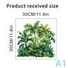 Green Plant Leaves Toilet Sticker Wc Self Adhesive Mural Stickers Bathroom Wall Sticker Home Decoration Decals