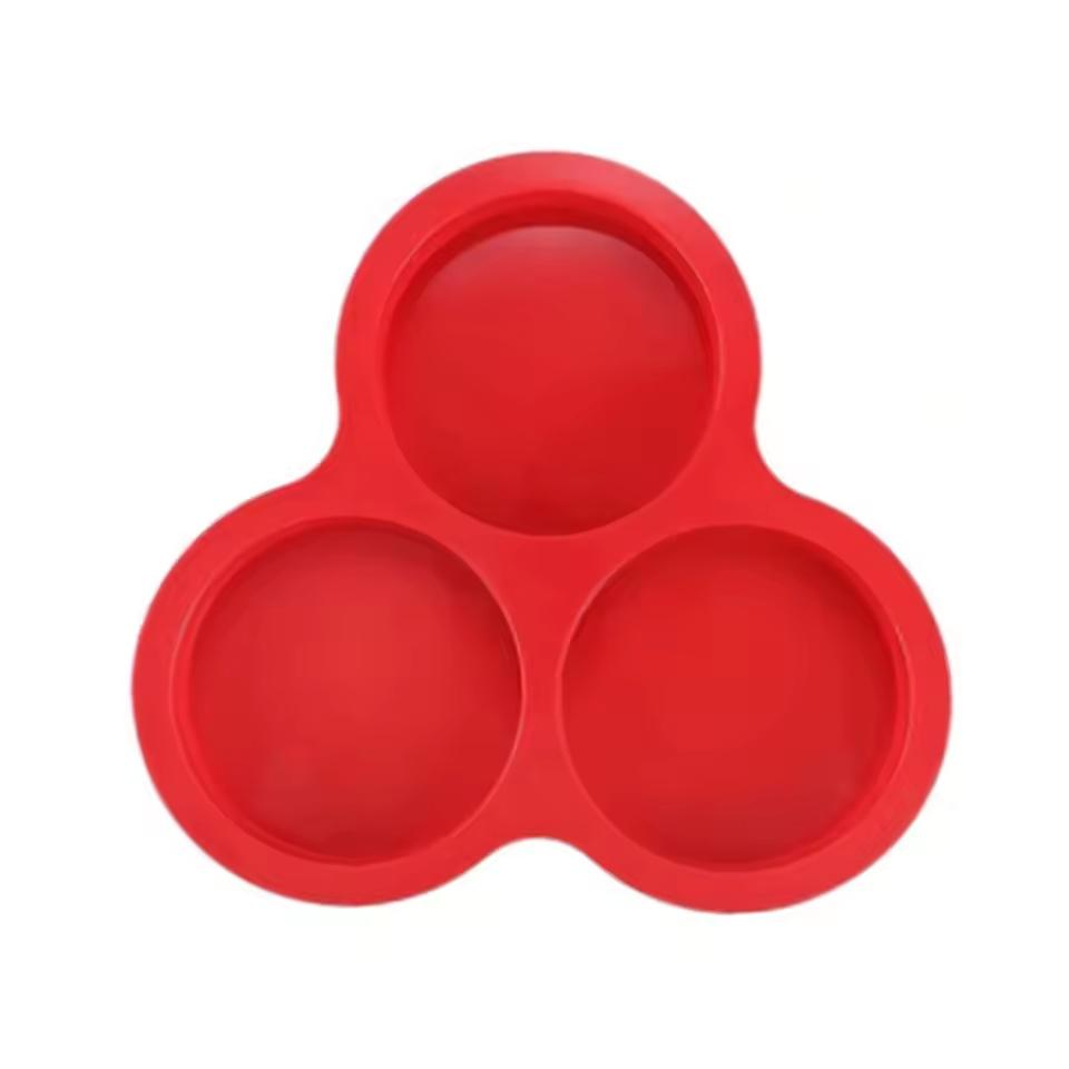 Silicone Egg Mold Air Fryer Egg Pan Reusable 3-Cavity Muffin Cake Baking Mould Kitchen Cooking Accessories