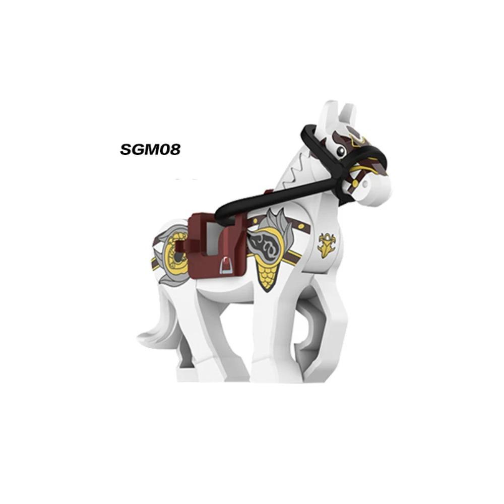 Military Building Blocks Solider Figures Mount War Horse Saddle Reins Adults Children Gifts Toys Animal Accessories Equipments