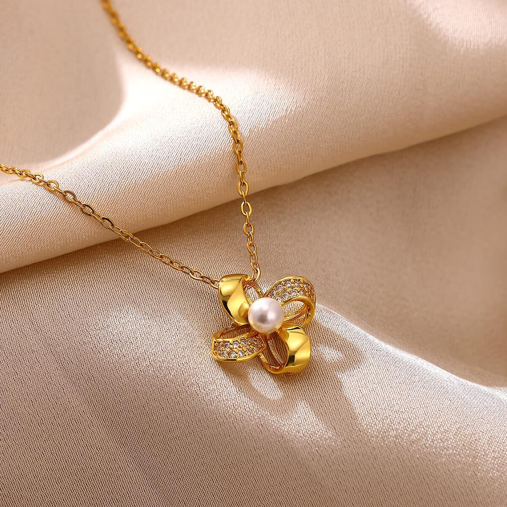 Corss CZ Love Triangle Lucky Birthday Necklace Jewelry For Women Girls Luxury Temperament Gold Color Romantic Choker Gifts