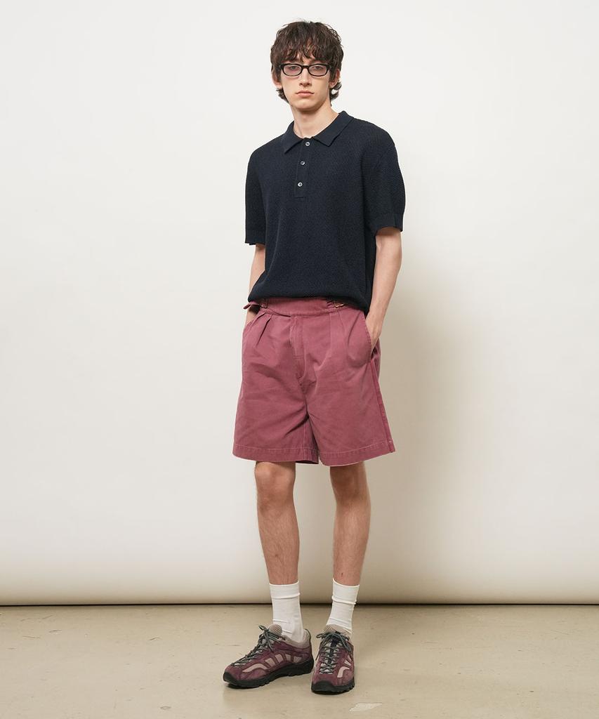 Generalidea Man Button Collar Half Knit [Dark Navy] / Gf2Mkp016