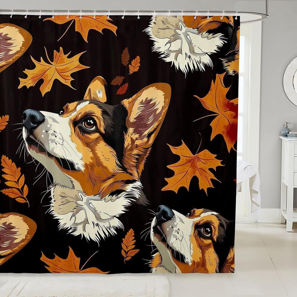 Japanese Style Shower Curtain,Red Cherry Blossom Bathroom Curtain,Mount Fuji Train Print Waterproof Curtain Kids Girls Teens