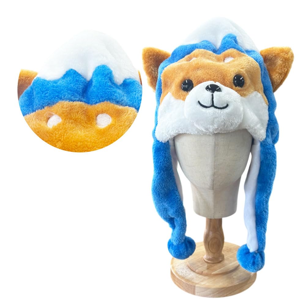 

[LamPlanning] Шапка-животное Мамесиба для путешествий, Милый плюшевый головной убор, Пушистая шапка, Товары для вечеринок, Кигуруми, Хэллоуин (Гора Фудзи)