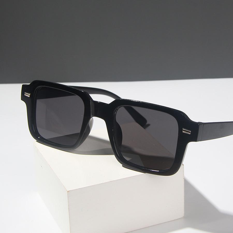 

Солнцезащитные очки Box Meter с шипами, женские солнцезащитные очки в стиле ретро для мужчин, минималистичные фотосолнцезащитные очки, модный аксессуар, неполяризованный чёрный