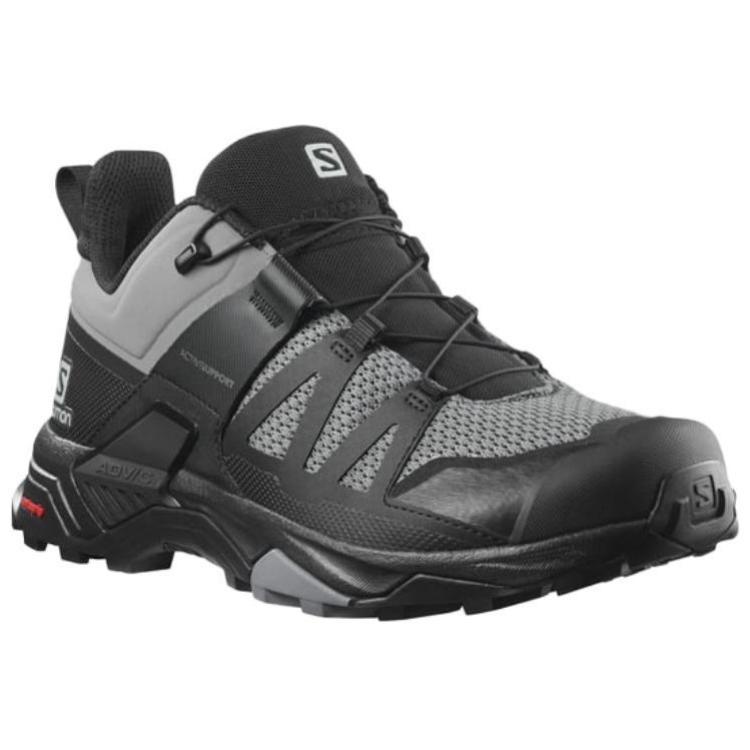 SALOMON X Ultra 4 Comfortable Cushioning Slip Resistant Abrasion Resistant Low top Running Shoes Men's Black Gray L41385600