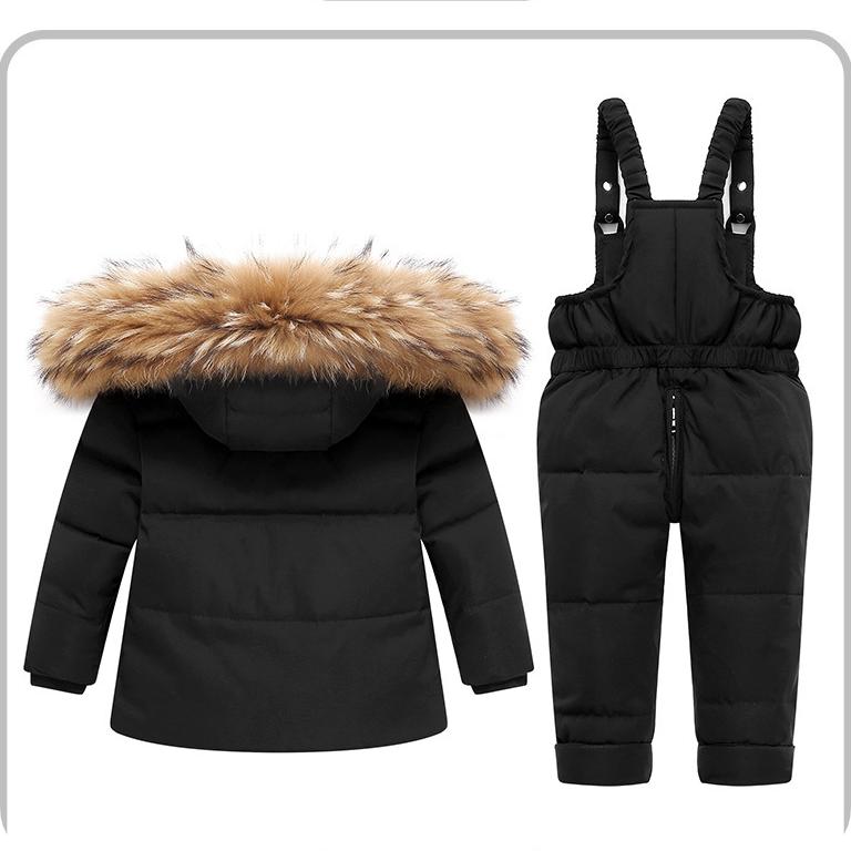 Children's Down Jacket Suit 1-6 Years Old Thickened Ski Suit Two-piece Suit