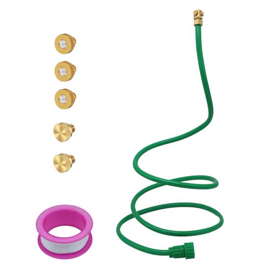 

Yousheng Шланг-мистер для улицы Гибкая система распыления Охлаждающий мистер Портативный водяной мистер для патио Курятника Сада Заднего двора Птичьей поилки 1pc зелёный