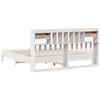 Solid Wood Bed with Shelf Without Mattress White 180x200 cm Pine