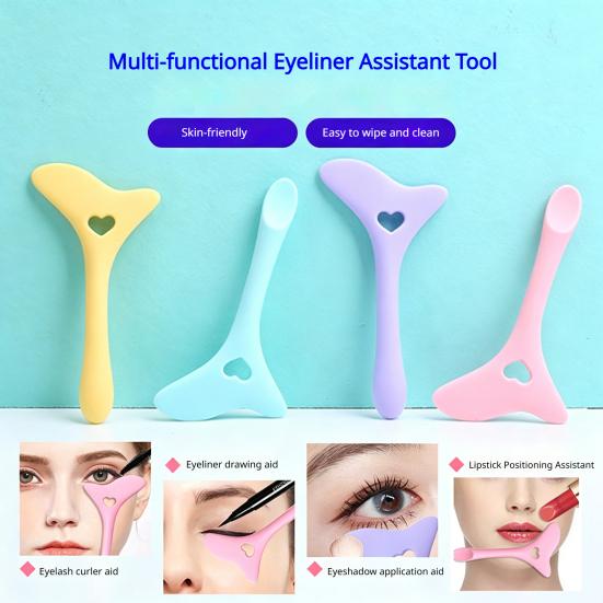 Silicone Eyeliner Stencil Eyeshadow Guide Multi-Function Makeup Tool for Lips Lashes